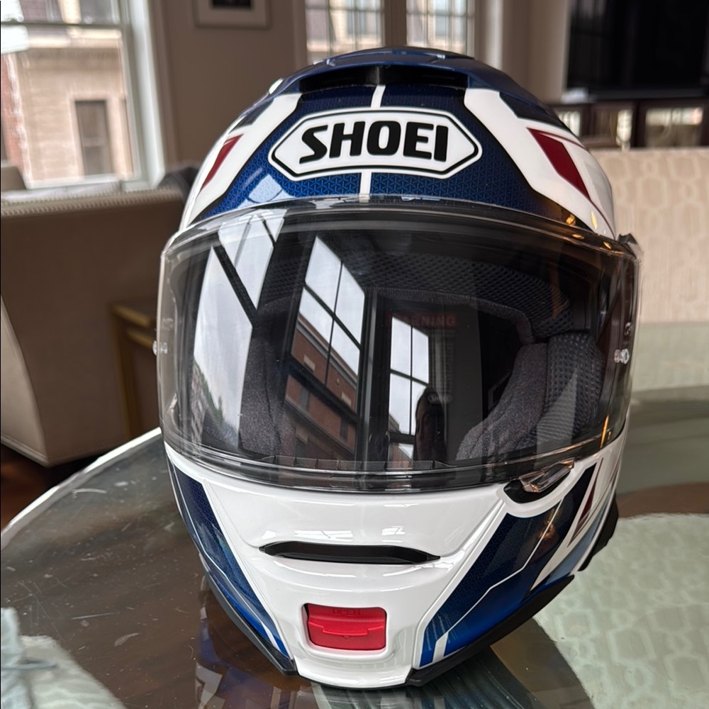 Shoei Neotec 2 with SRL Sena headset installed